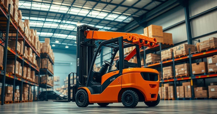 Empilhadeira elétrica pantográfica aprimora eficiência no armazenamento